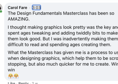 The Design Fundamentals Masterclass has been so AMAZING.
