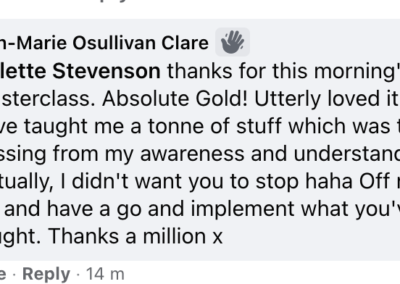 Absolute gold. Utterly loved it.