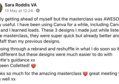 The Masterclass was AWESOME! I've been Coletted.